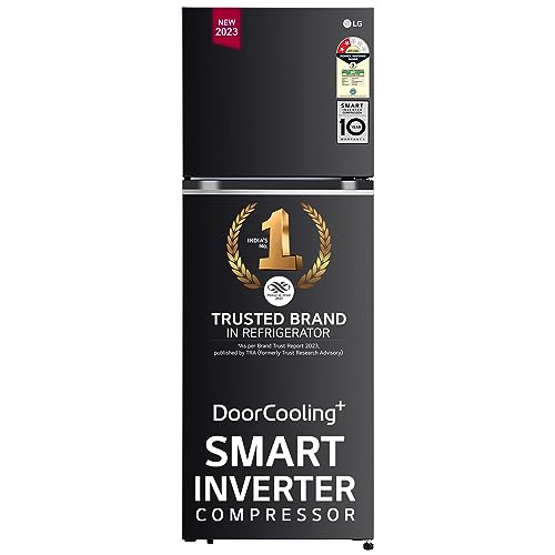 LG 343 L 2 Frost-Free Smart Inverter Compressor Double Door Refrigerator (GL-D382SESY, Ebony Sheen, Multi Air Flow Cooling, 2023 Model)