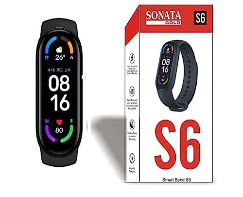 SONATA GOLD Smart Band Wireless Sweatproof Fitness Band SG 10 | Activity Tracker| Blood Pressure| Heart Rate Sensor | Step Tracking All Android Device & iOS Device Smartband