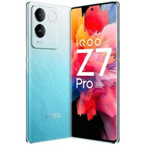 iQOO Z7 Pro 5G (Blue Lagoon, 8GB RAM, 256GB Storage) | 3D Curved AMOLED Display | 4nm MediaTek Dimesity 7200 5G Processor | 64MP Aura Light OIS Camera | Segment's Slimmest & Lightest Smartphone