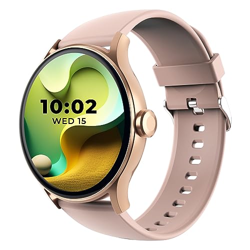 beatXP Flare Pro 1.39” HD Display Bluetooth Calling Smart Watch, 100+ Sports Modes, Heart Rate Monitoring, SpO2, AI Voice Assistant, IP68 - Champagne Gold