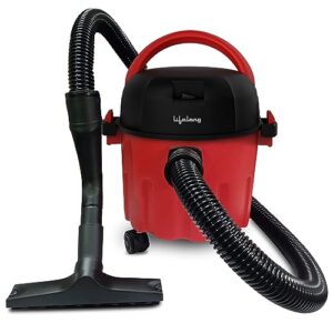 Lifelong Aspire 1000-Watt,10-Litre Wet&Dry Vacuum Cleaner,Blower Function-for Home/Office/Car Use with High Power Suction; with Multiple Accessories; 1 Year Warranty (Red&Black),10 Liter,Cloth