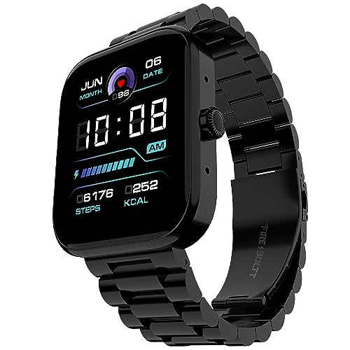 Fire-Boltt Ninja Call Encore Stainless Steel Smart Watch with Advanced 1.83” Full Touch Screen Display, 240 * 284 PPI, Bluetooth Calling, 10-Days Battery, IP67 Water Resistant, Upgraded Health