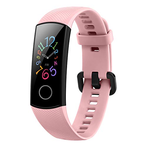 HONOR Band 5 (CoralPink)- Waterproof Full Color AMOLED Touchscreen, SpO2 (Blood Oxygen), Music Control, Watch Faces Store, up to 14 Day Battery Life