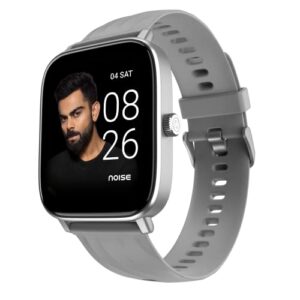 Noise Newly Launched Quad Call 1.81" Display, Bluetooth Calling Smart Watch, AI Voice Assistance, 160+Hrs Battery Life, Metallic Build, in-Built Games, 100 Sports Modes, 100+ Watch Faces(Silver Grey)