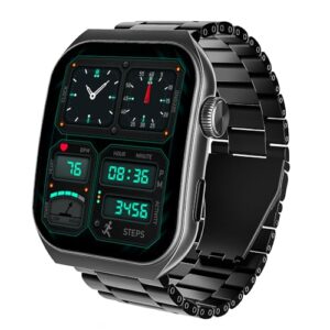 boAt Newly Launched Ultima Vogue Smart Watch with 1.96" AMOLED Curved Display, BT Calling, Functional Crown, Widget Control, Always on Display, HR & SpO2 Monitoring, IP67(Metal Black)